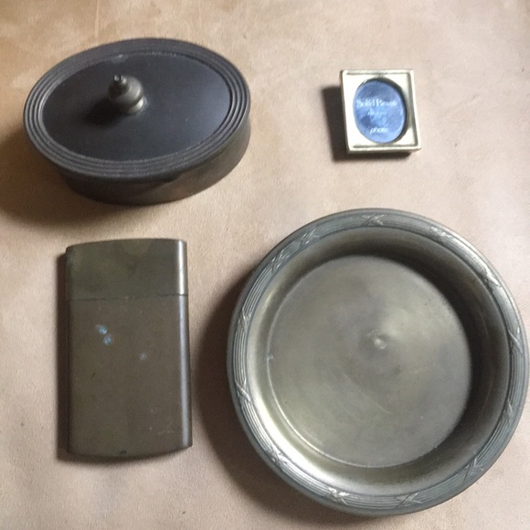 Brass collection ashtray snuff box - Picture 1 of 5